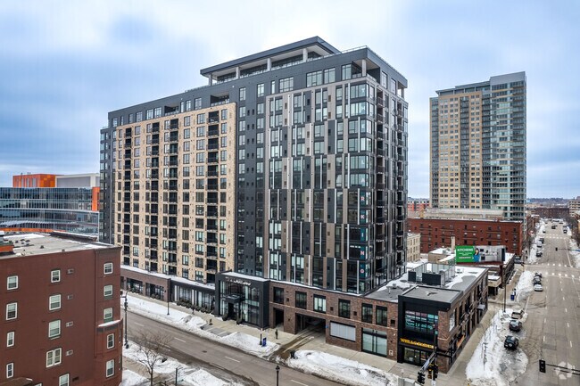 The Larking Apartments are a high-end apartment complex in Elliot Park.