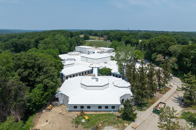 An aerial view of Pleasant View Elementary School.
