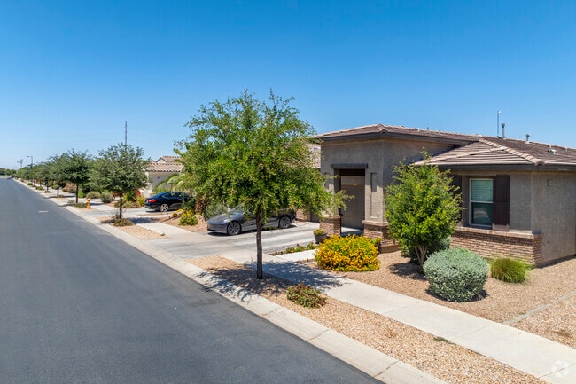 The Mediterranean homes in Meridian showcase arched windows, stucco exteriors, and warm color tones that evoke the charm of coastal villas.