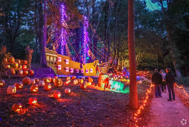 The haunted pirate ship is a big hit at this year's Halloween on the Hill in Centerville.
