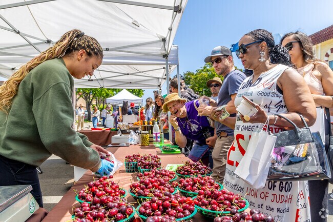 The Cherry Festival event features cherry-themed festivities, including a pie-baking contest.