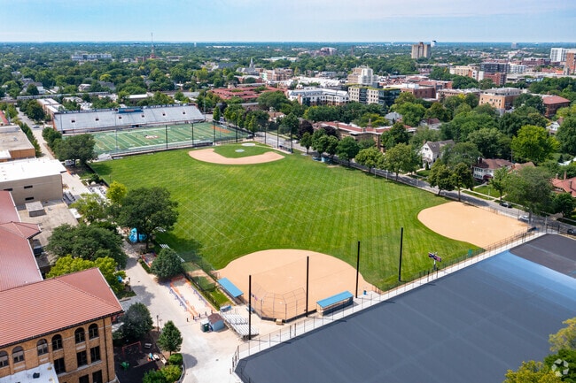 Oak Park and River Forest High School offers a well maintained sports field.
