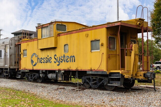Train cars can be found at the historic Jackson train stop near Hicksville.