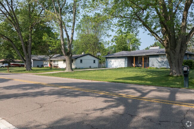All of the residential streets in Shoreham are lined with large, shady trees.