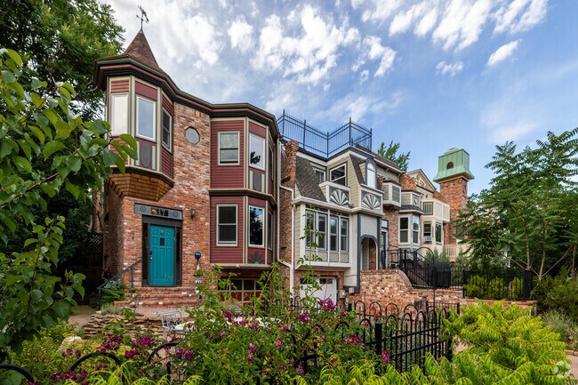 Eclectic rows of Victorian homes with unique influences in West Pearl.