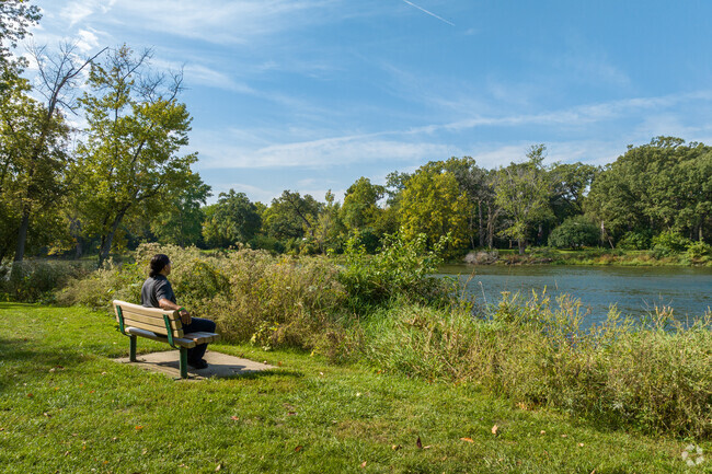 A Boulder Hill residents enjoys a bit of nature on a sunny day.