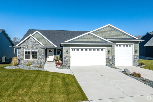 Large ranches with beautiful stone and brick work can be found on the south end of Eldridge.
