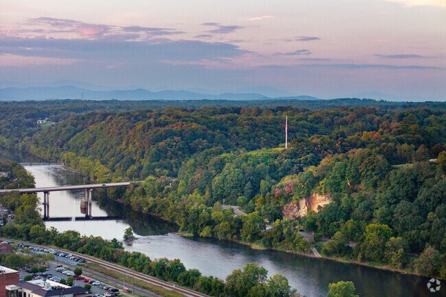 The scenic James River winds through the Virginia countryside right past Boonsboro Acres.