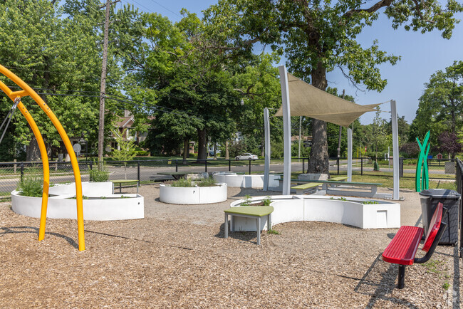 Learning garden at Ferndale Lower Elementary School in Oak Park.