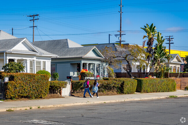Rows of craftsman style homes are found in Barrio Logan.