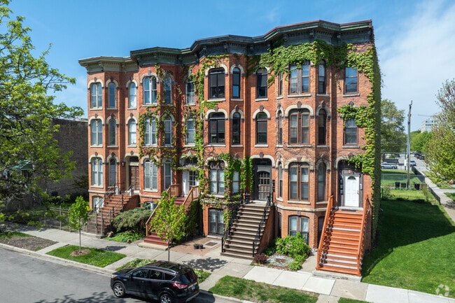 The Gap is home to a number of historic ivy covered brick row homes