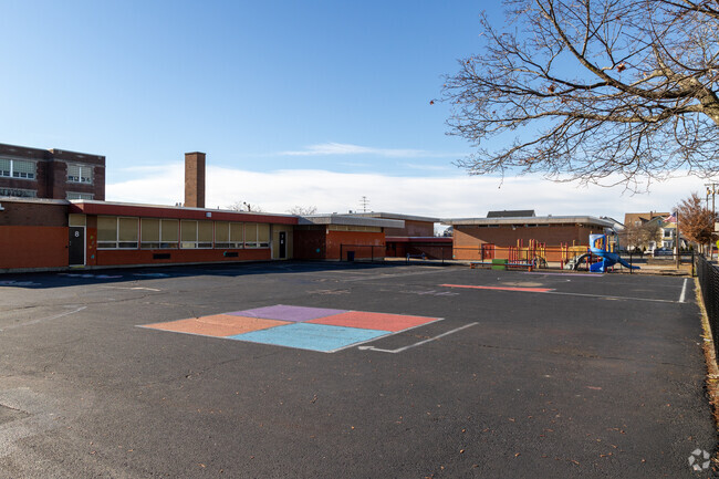 Kids have plenty room to play at M. Virgina Cunningham Elementary School in Pawtucket.