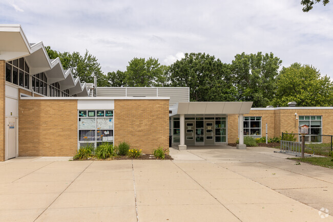 Front entrance to Morse Elementary School.