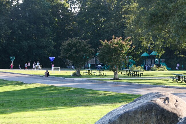 Children love playing on the playground at Ann Macarthur Primary School in Locust Valley.