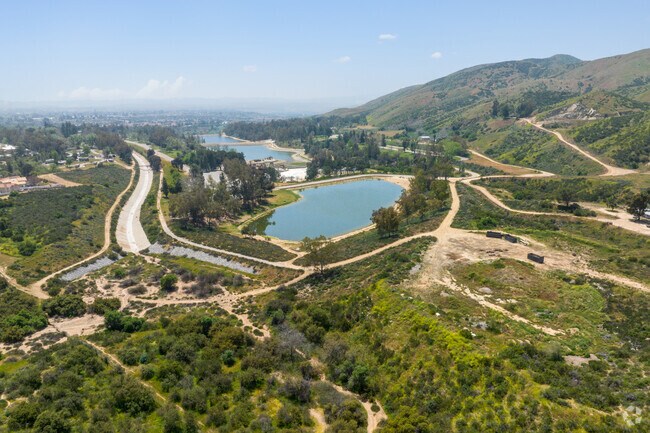 View of the Yucaipa Regional Park Swim Complex from a Distance.