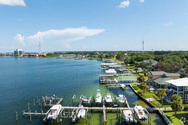 The Ocean City coast leads into the Choctawhatchee Bay.