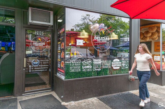 Delicias Peruvian Kitchen on Mamaroneck Avenue is a Peruvian restaurant offering generious portions of chicken served with rice, beans, and plantains.