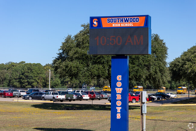 School pride displayed on the Southwood High School.