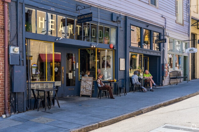 Enjoy a cup of coffee and soak in the California sun in Nevada City.