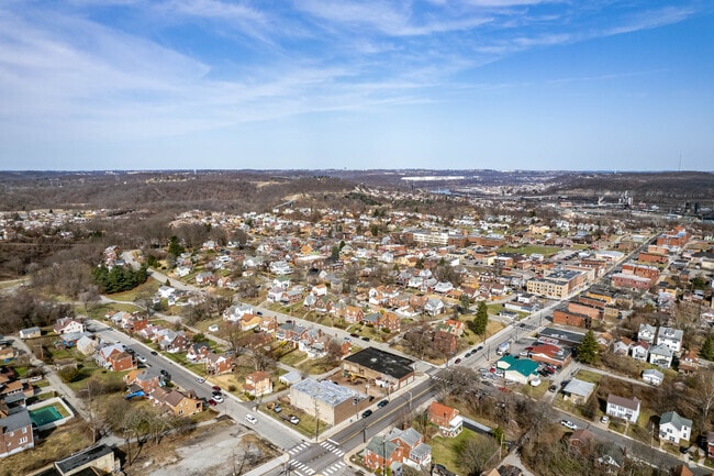 Clairton’s residential streets mix tree-lined views with homes and active roadways.