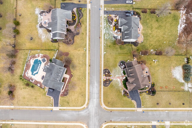 Some homes in Chesterfield Township feature lots large enough for backyard pools.