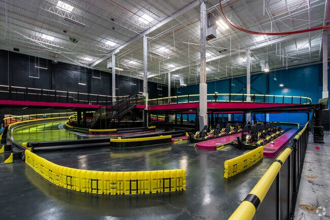 Urban Air Trampoline & Adventure Park near Konterra offers go-kart racing for families.