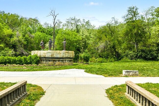Just across Parvin Road from this greenway is the Chouteau Greenway Park.