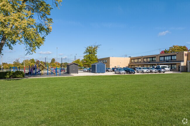 East Alternative school has a large playfield in the back for students to enjoy.