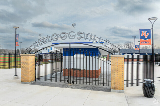 Kelloggsville Middle School has a large campus with pristine athletic fields.