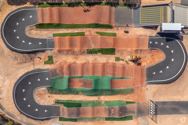 The Whitney Mesa BMX track sees seasonal activity in Henderson.