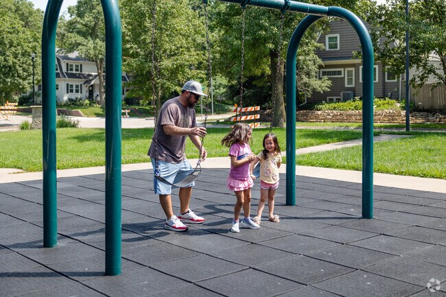 Kids love to use the swing set at Pocras Park, located near Greater South.
