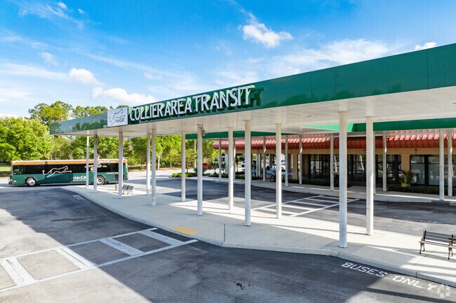 Collier Area Transit has a bus station that is located on the east side of Sapphire Lakes.
