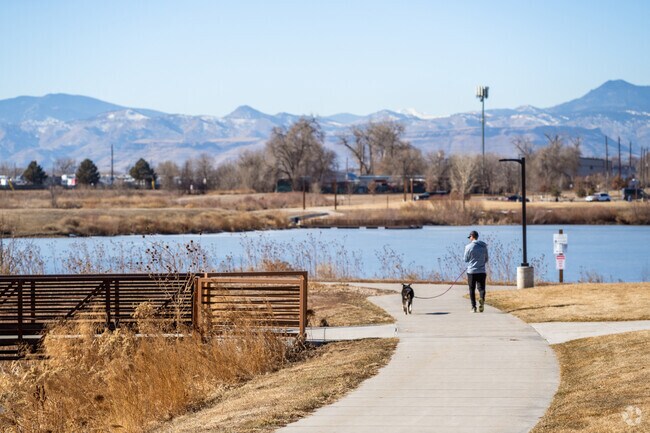 Clear Creek Valley Park in Berkley, Denver, Colorado is dog friendly.