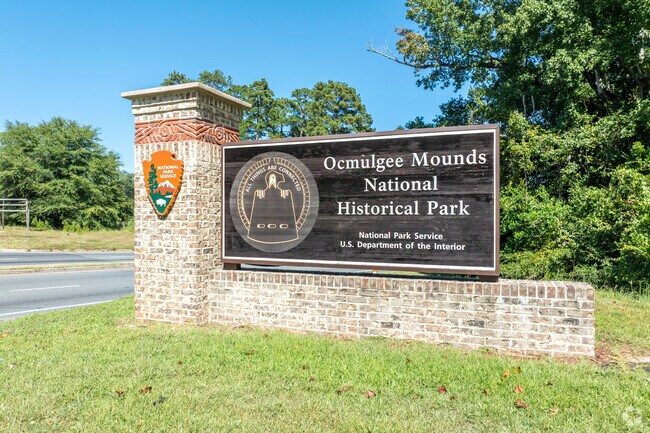 Ocmulgee Mounds National Historical Park in Macon includes significant archaeological sites.