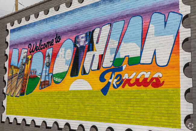 A newly painted mural in friendly downtown Midlothian.