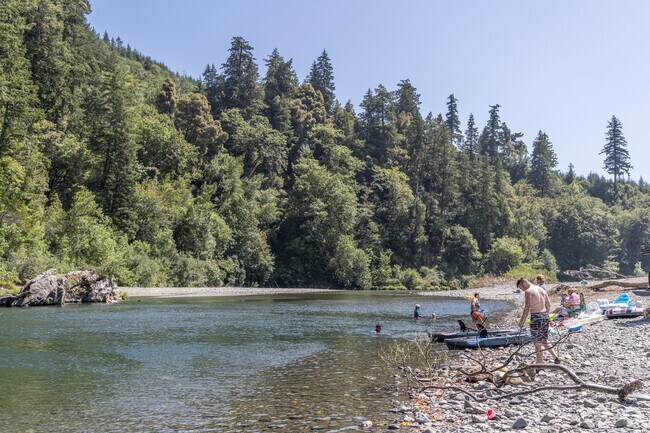 Residents can swim in the Chetco river on warm summer days.