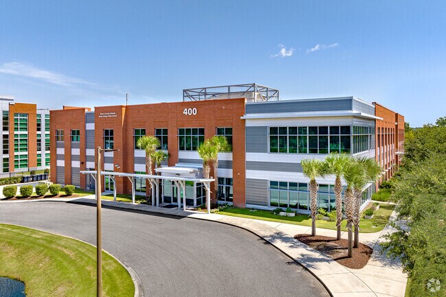 Horry County Schools Early College High School is located in a modern building in Red Hill.