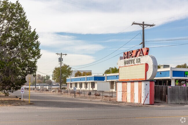 Mesa Drive-In near Blende shows movies under the Colorado night sky.