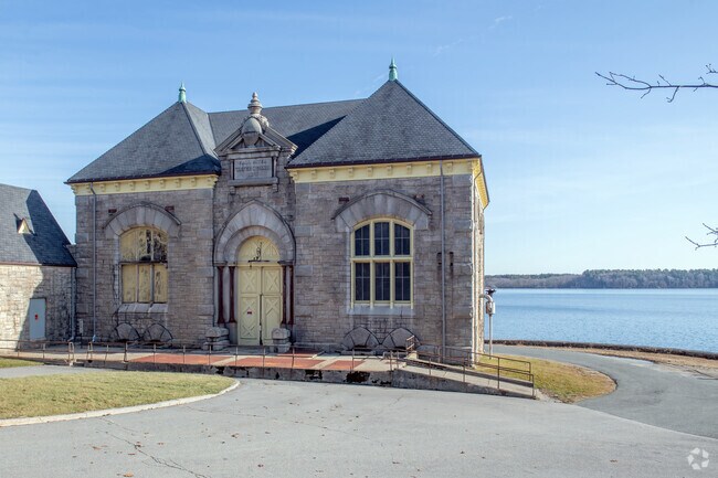 The Watuppa Reservation's water pump house is a well-known sight from Route 24 in Flint.