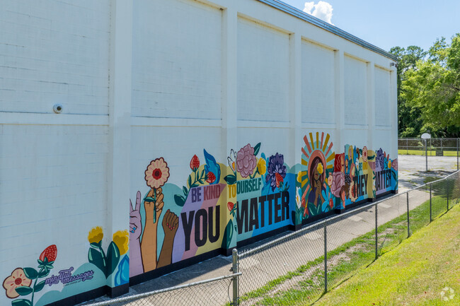 Fort Clarke Middle School reminds its students in artful ways.