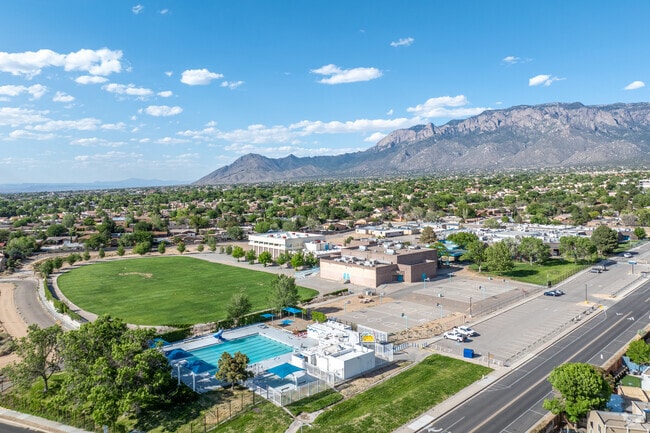 Eisenhower Middle School offers a sprawling campus when viewed from above.