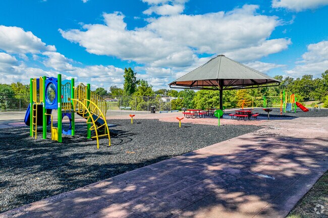 Mamie Hicks Park has a play area beloved by local children.
