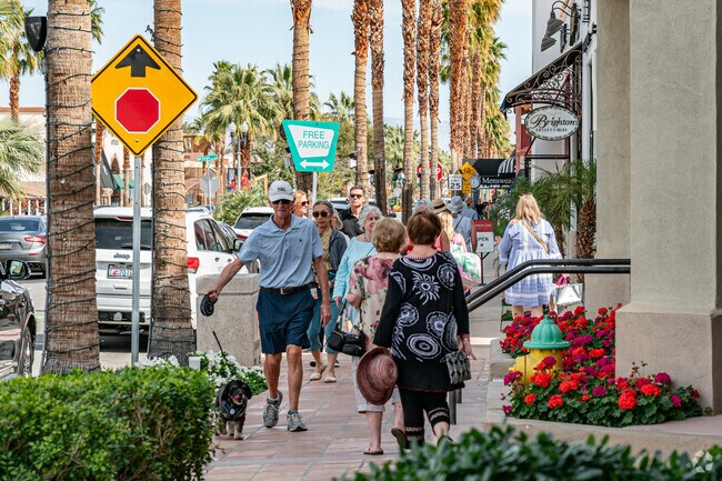El Paseo in Palm Desert is lively, hosting events like car shows and live music.
