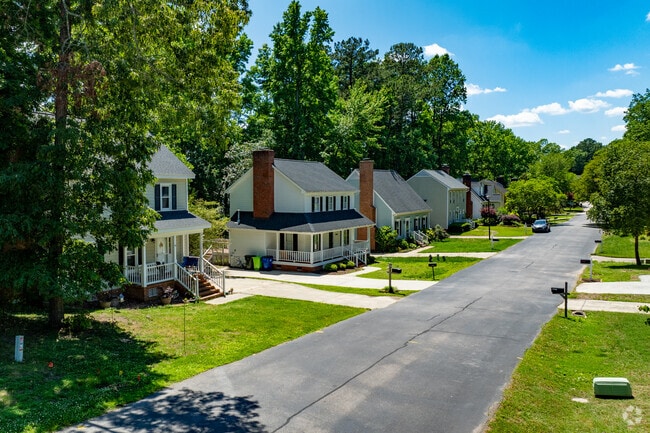 Two story homes are found in many Northeast Raleigh neighborhoods.