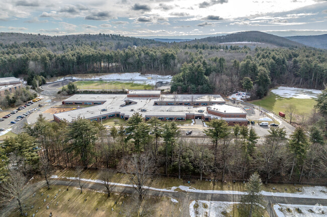 Old Mill Pond Elementary School, in Palmer, Massachusetts.
