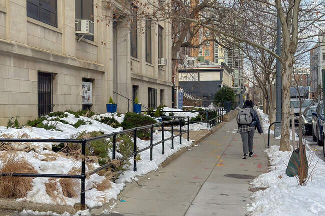 Strolling past St. Augustine School