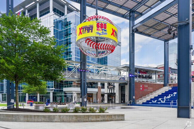 Truist Park is decorated with pieces that pay homage to Atlanta's rich baseball history.