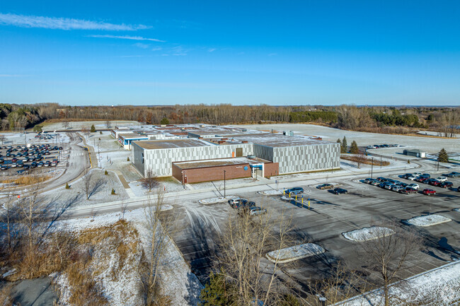 Skyview Middle School has multiple parking lots.
