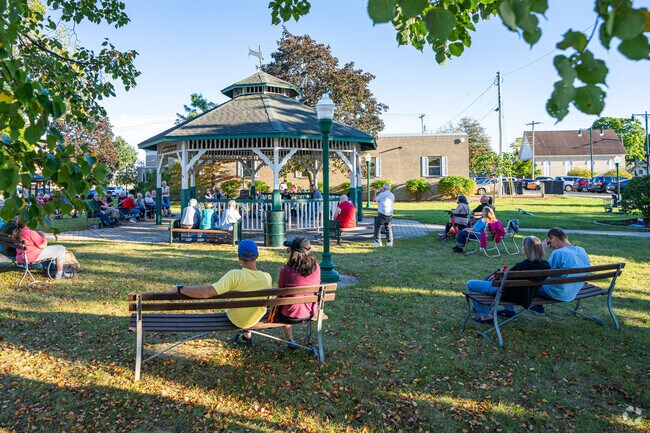 Visitors shop from local vendors while enjoying the live music at the Market at Wehmhoff Square.