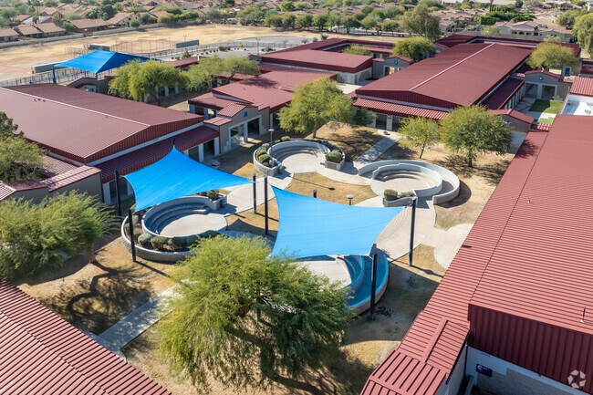 Children attending Scottsdale’s Cheyenne Traditional School will likely meet friends outside.
